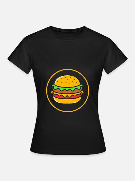 Cheeseburger - Frauen T-Shirt - Schwarz