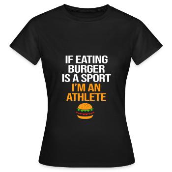 Cheeseburger - Frauen T-Shirt - Schwarz - Vorne - AI Model Female 172 dark (172cm)