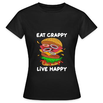 Cheeseburger - Frauen T-Shirt - Schwarz - Vorne - AI Model Female 172 dark (172cm)