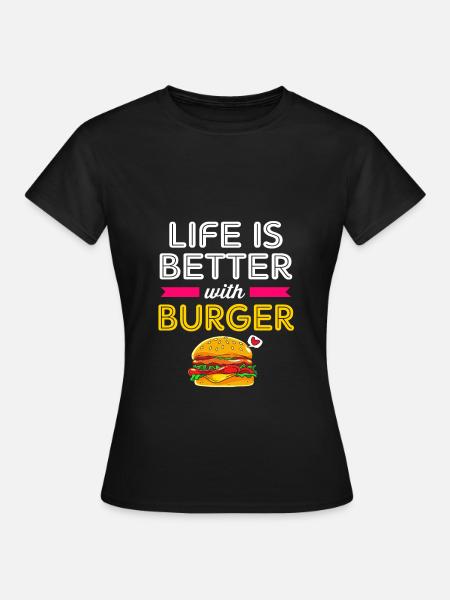 Cheeseburger - Frauen T-Shirt - Schwarz