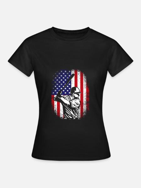 Baseball USA - Frauen T-Shirt - Schwarz