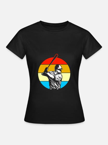 Baseball Retro - Frauen T-Shirt - Schwarz