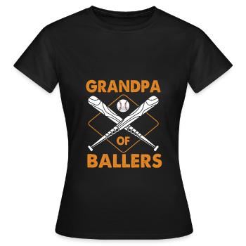 Baseball Großvater Opa - Frauen T-Shirt - Schwarz - Vorne - AI Model Female 172 dark (172cm)