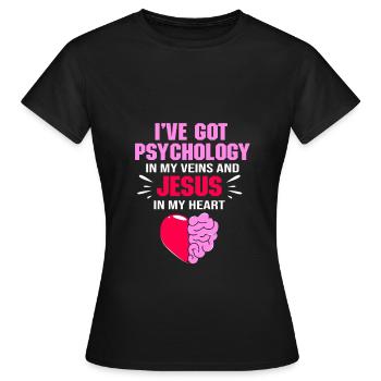 Schulpsychologe Psychologe Psychotherapeut - Frauen T-Shirt - Schwarz - Vorne - AI Model Female 172 dark (172cm)