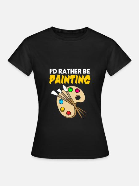 Maler - Frauen T-Shirt - Schwarz