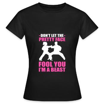 Karate Self-Defense - Women's T-Shirt - black - Front - AI Model Female 172 dark (172cm)