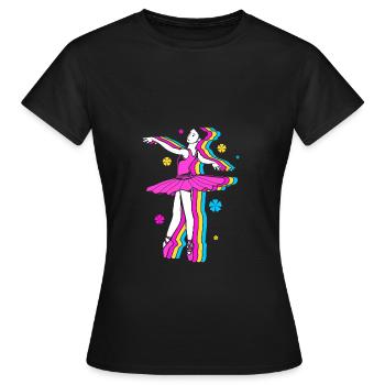 Ballet Ballet Dancer - Women's T-Shirt - black - Front - AI Model Female 172 dark (172cm)