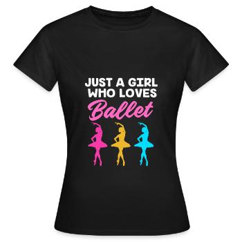 Ballet Ballet Dancer - Women's T-Shirt - black - Front - AI Model Female 172 dark (172cm)