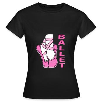 Ballet Ballet Dancer - Women's T-Shirt - black - Front - AI Model Female 172 dark (172cm)