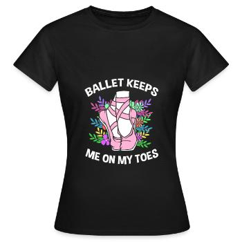 Ballet Ballet Dancer - Women's T-Shirt - black - Front - AI Model Female 172 dark (172cm)