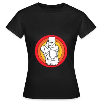 Ballet Ballet Dancer - Women's T-Shirt - black - Front - AI Model Female 172 dark (172cm)