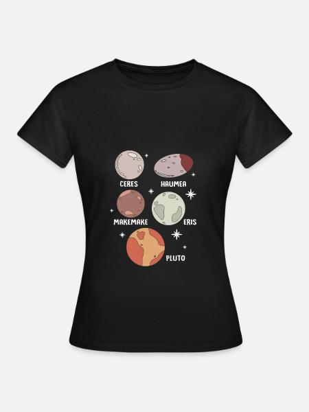 Sonnensystem Universum - Frauen T-Shirt - Schwarz