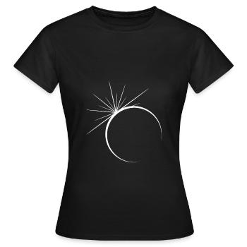 Univers Système Solaire - T-shirt Femme - noir - Devant - AI Model Female 172 dark (172cm)