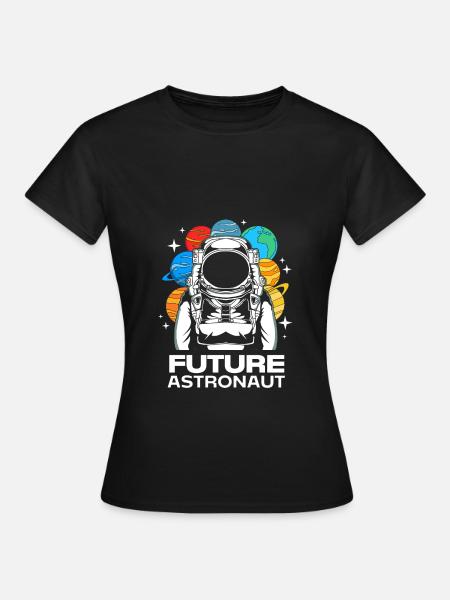 Universum Sonnensystem - Frauen T-Shirt - Schwarz