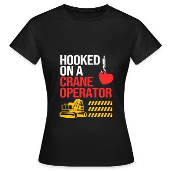 Grue de chantier de chantier de chantier de construction - T-shirt Femme - noir - Devant - AI Model Female 172 dark (172cm)