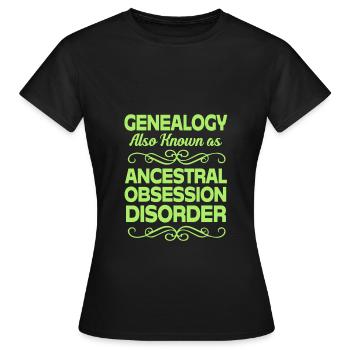 Généalogie de l’arbre généalogique - T-shirt Femme - noir - Devant - AI Model Female 172 dark (172cm)