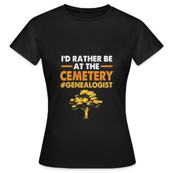 Généalogie de l’arbre généalogique - T-shirt Femme - noir - Devant - AI Model Female 172 dark (172cm)