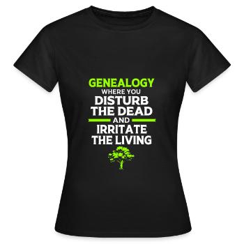 Généalogie de l’arbre généalogique - T-shirt Femme - noir - Devant - AI Model Female 172 dark (172cm)