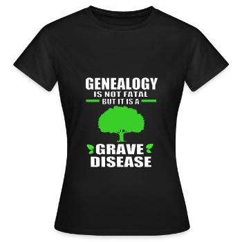 Généalogie de l’arbre généalogique - T-shirt Femme - noir - Devant - AI Model Female 172 dark (172cm)