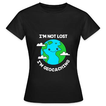 Geocaching Geocache Geocacher - Frauen T-Shirt - Schwarz - Vorne - AI Model Female 172 dark (172cm)