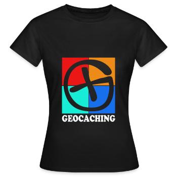Geocaching Geocache Geocacher - Frauen T-Shirt - Schwarz - Vorne - AI Model Female 172 dark (172cm)