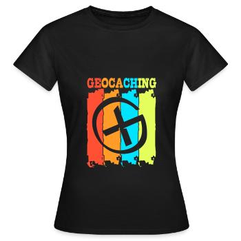 Geocaching Geocache Geocacher - Frauen T-Shirt - Schwarz - Vorne - AI Model Female 172 dark (172cm)
