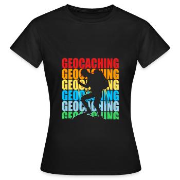 Geocaching Geocache Geocacher - Frauen T-Shirt - Schwarz - Vorne - AI Model Female 172 dark (172cm)