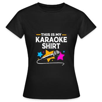 Karaoké - T-shirt Femme - noir - Devant - AI Model Female 172 dark (172cm)