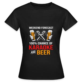 Karaoke - Frauen T-Shirt - Schwarz - Vorne - AI Model Female 172 dark (172cm)