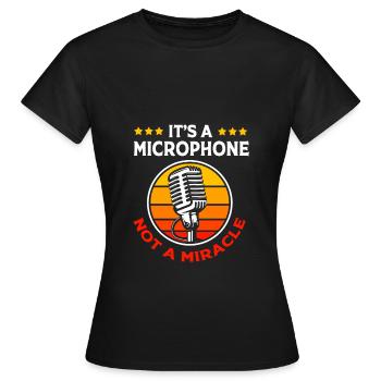 Karaoke Mikrophon - Frauen T-Shirt - Schwarz - Vorne - AI Model Female 172 dark (172cm)