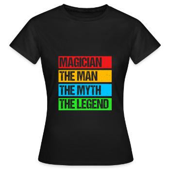 Sorcier - T-shirt Femme - noir - Devant - AI Model Female 172 dark (172cm)