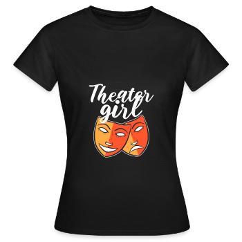 Theater Schauspiel Schauspieler Schauspielerin - Frauen T-Shirt - Schwarz - Vorne - AI Model Female 172 dark (172cm)