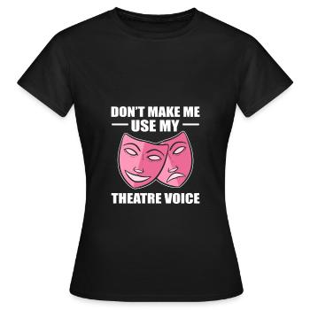 Théâtre Acteur Acteur Actrice Actrice - T-shirt Femme - noir - Devant - AI Model Female 172 dark (172cm)