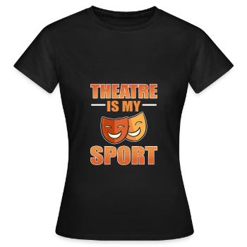Théâtre - T-shirt Femme - noir - Devant - AI Model Female 172 dark (172cm)