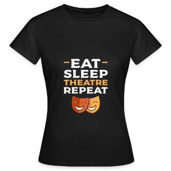 Théâtre - T-shirt Femme - noir - Devant - AI Model Female 172 dark (172cm)