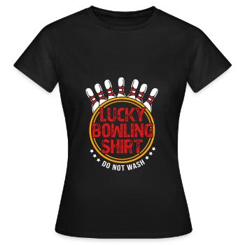 Bowlen Bowler Bowling Kegel Bowlingkugel - Frauen T-Shirt - Schwarz - Vorne - AI Model Female 172 dark (172cm)