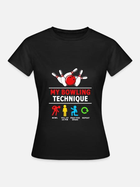 Bowling - Frauen T-Shirt - Schwarz