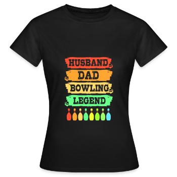 Bowlen Bowler Bowling Kegel Bowlingkugel - Frauen T-Shirt - Schwarz - Vorne - AI Model Female 172 dark (172cm)
