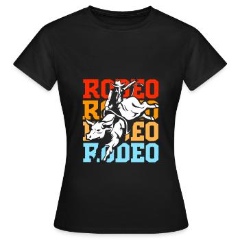 Rodeo - Frauen T-Shirt - Schwarz - Vorne - AI Model Female 172 dark (172cm)