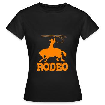 Rodeo - Frauen T-Shirt - Schwarz - Vorne - AI Model Female 172 dark (172cm)