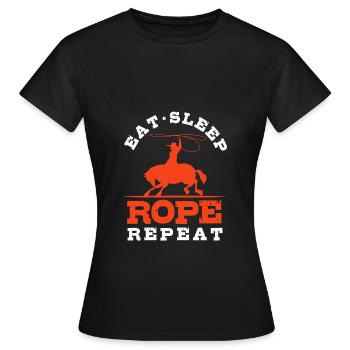 Rodeo - Frauen T-Shirt - Schwarz - Vorne - AI Model Female 172 dark (172cm)