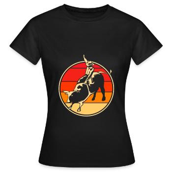 Rodeo - Frauen T-Shirt - Schwarz - Vorne - AI Model Female 172 dark (172cm)