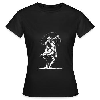 Rodeo - Frauen T-Shirt - Schwarz - Vorne - AI Model Female 172 dark (172cm)