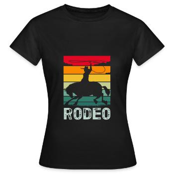 Rodeo - Frauen T-Shirt - Schwarz - Vorne - AI Model Female 172 dark (172cm)