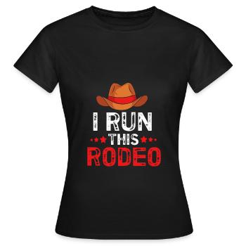 Rodeo - Frauen T-Shirt - Schwarz - Vorne - AI Model Female 172 dark (172cm)