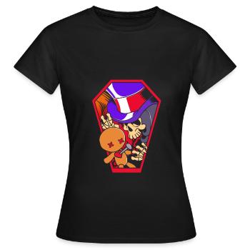 Voodoo Skeleton - Women's T-Shirt - black - Front - AI Model Female 172 dark (172cm)