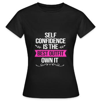 Positivité corporelle - T-shirt Femme - noir - Devant - AI Model Female 172 dark (172cm)