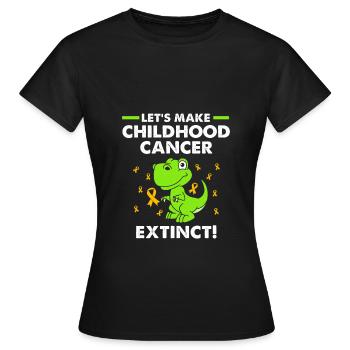 Cancer Child Cancer Survivor - Women's T-Shirt - black - Front - AI Model Female 172 dark (172cm)