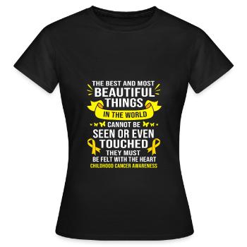 Cancer Child Cancer Survivor - Women's T-Shirt - black - Front - AI Model Female 172 dark (172cm)