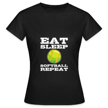 Softball Softball-Spieler - Frauen T-Shirt - Schwarz - Vorne - AI Model Female 172 dark (172cm)